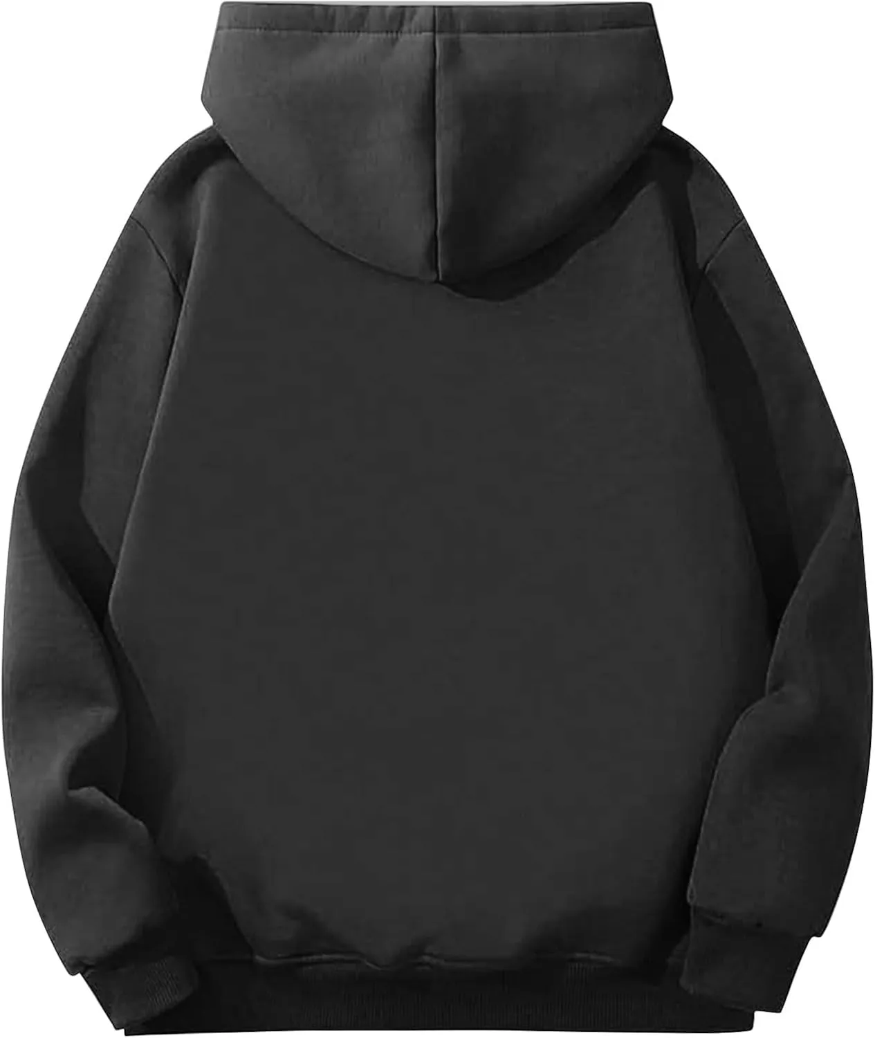 Mens Hoodies Winter Warm Pullover Long Sleeve Sherpa Hooded Sweatshirt Thick Plush Athletic Sweatshirts with Pockets