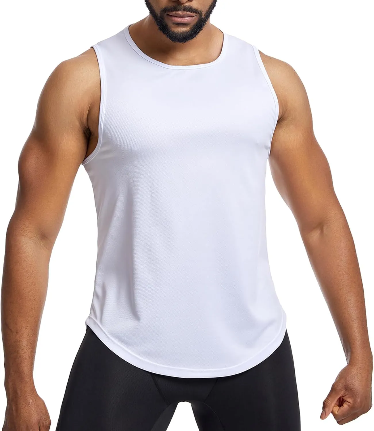 Mens Mesh Workout Tank Tops Muscle Sleeveless Fitness Tee Shirts Summer Dry Fit Gym Training T-Shirt Athletic Cloth