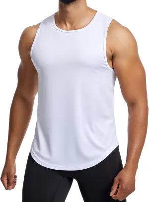 Mens Mesh Workout Tank Tops Muscle Sleeveless Fitness Tee Shirts Summer Dry Fit Gym Training T-Shirt Athletic Cloth