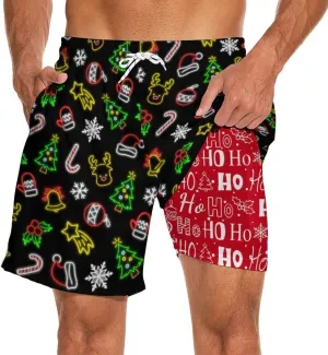 Men's Swim Trunks 7 Inch Inseam with Compression Liner Quick Dry Beach Shorts for Mens Board Shorts Swimwear