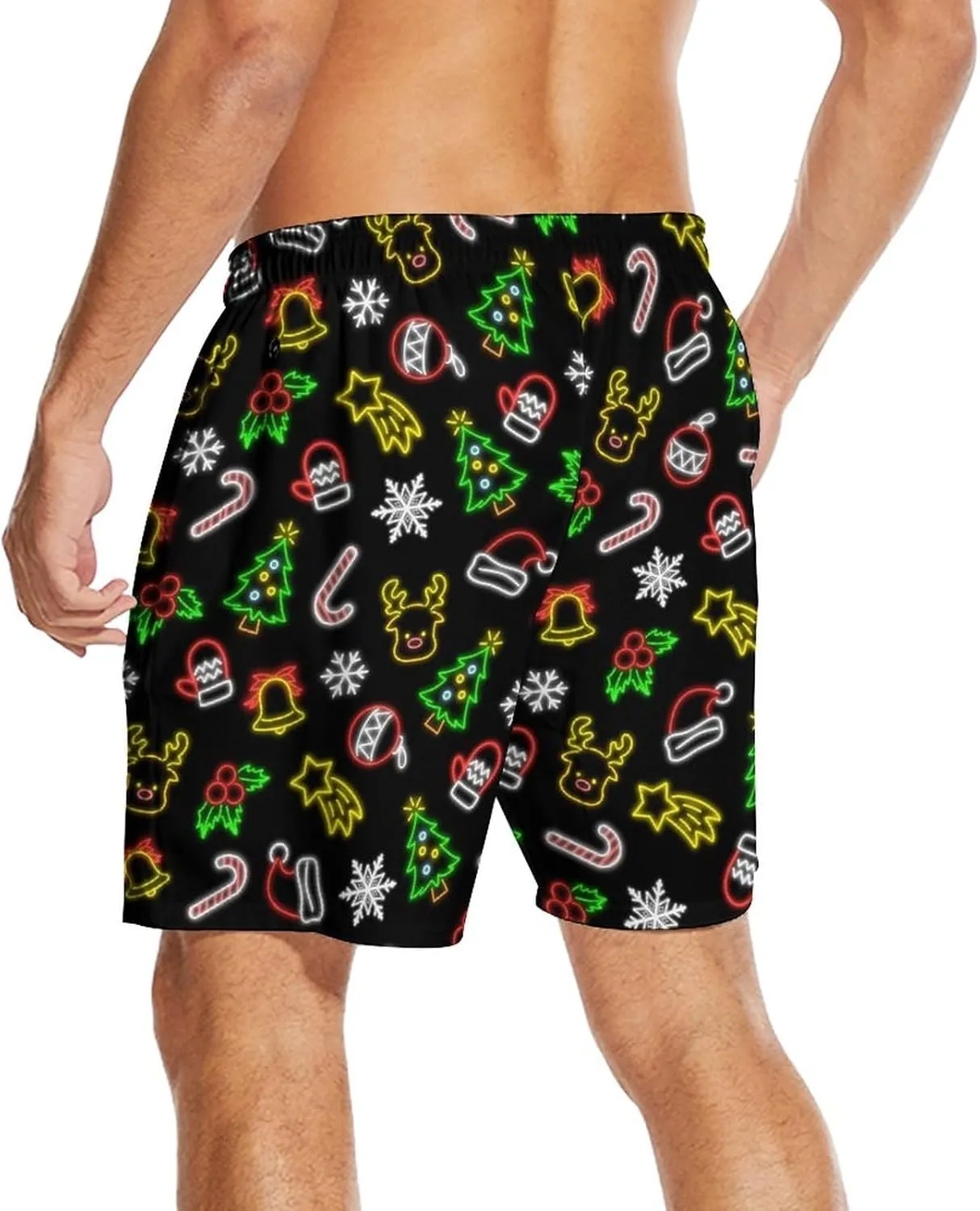 Men's Swim Trunks 7 Inch Inseam with Compression Liner Quick Dry Beach Shorts for Mens Board Shorts Swimwear