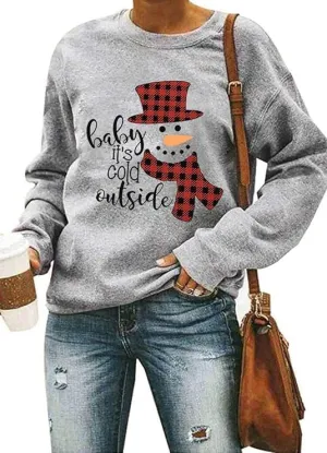 Merry Christmas Shirts for Women Merry and Bright Sweatshirts Xmas Tree Gnomes Graphic Tee Winter Snowman Fleece Top