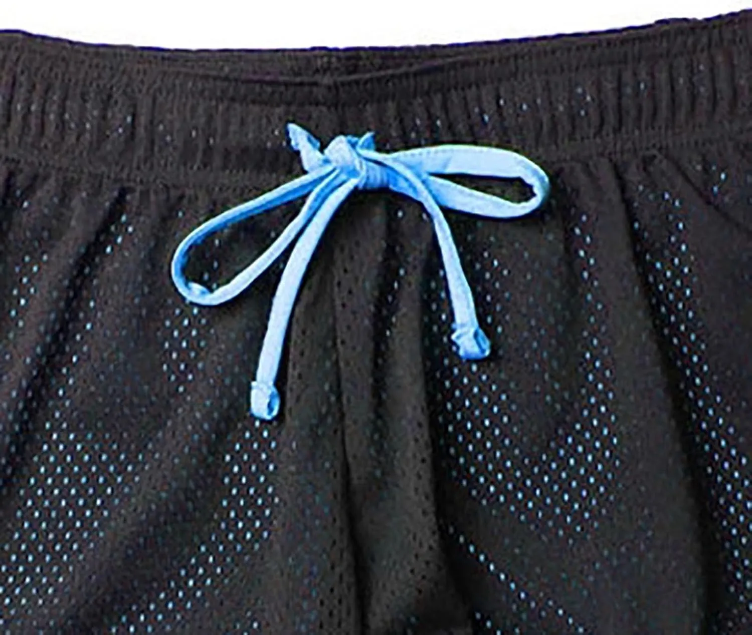 Mesh Double Layer Women's Workout Shorts Trendy Drawstring Elastic Waist Sports Short Summer Gym Yoga Exercise Pants