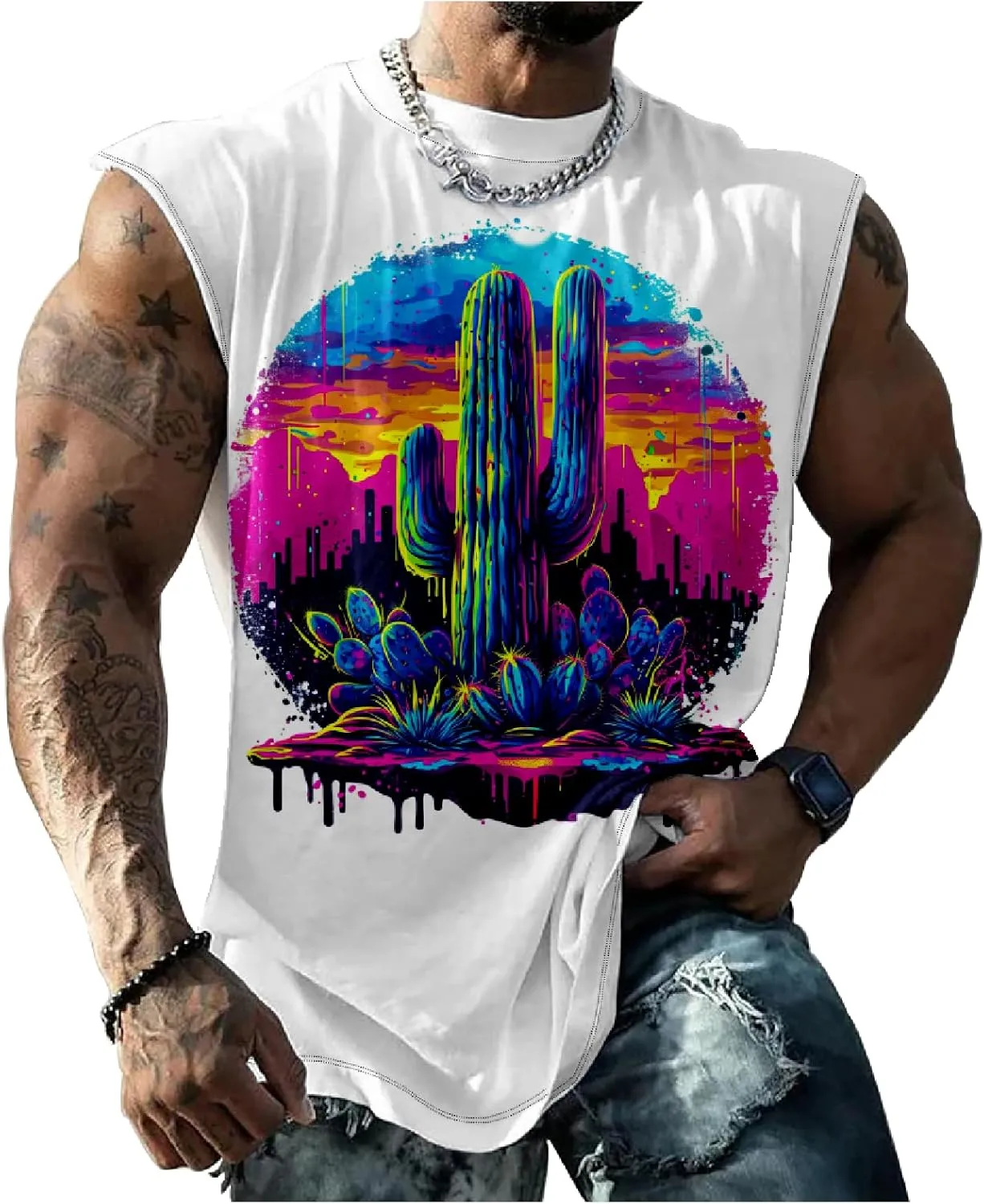 Mexico Gym Shirts Men Graphic Tank Top Mens Sleeveless Quick Dry Cool Crew Neck 3D Design Workout Funny Tee