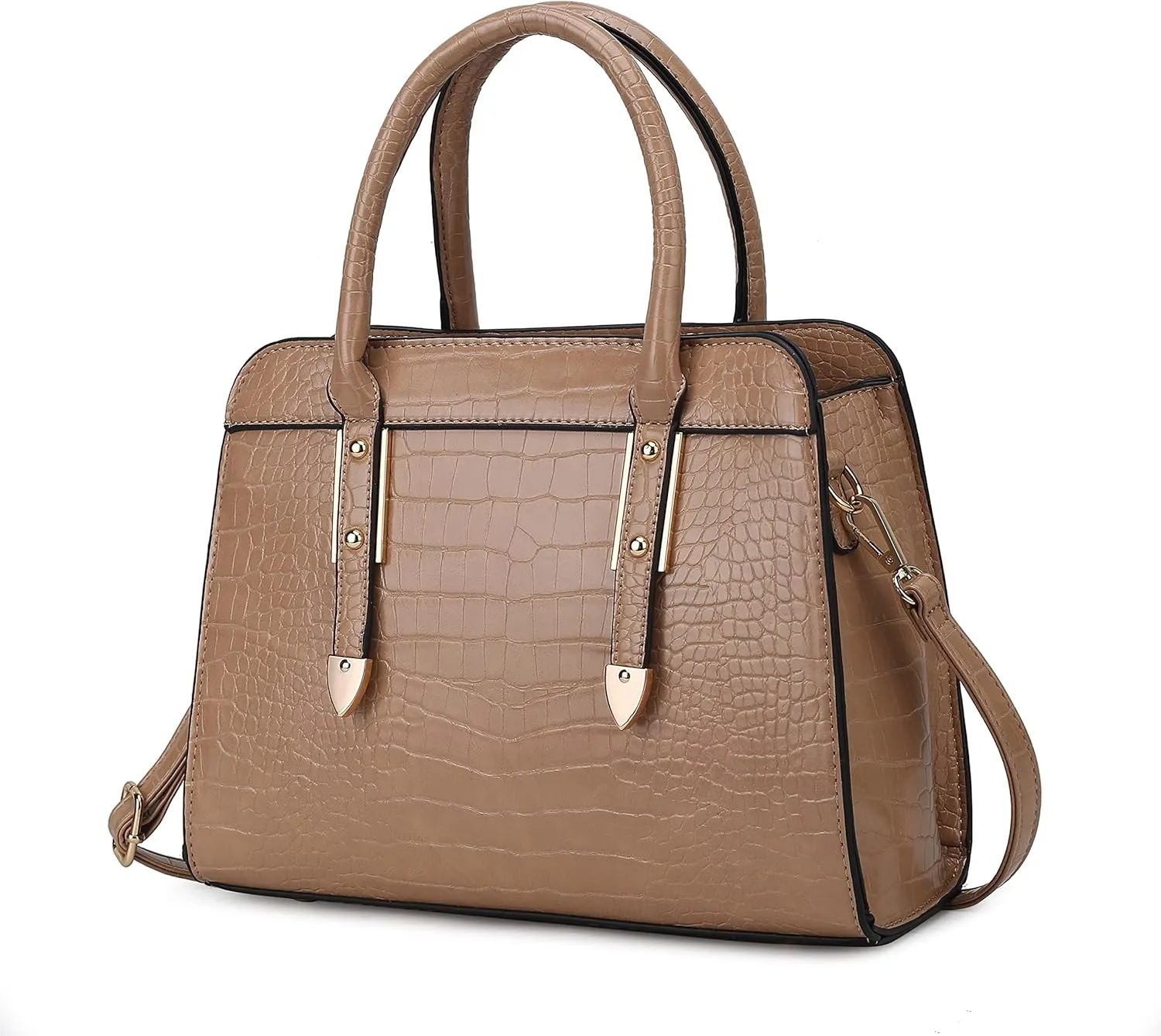 MKF Collection Satchel Bag for Womens, Vegan Leather Crossbody Top-Handle Handbag Purse