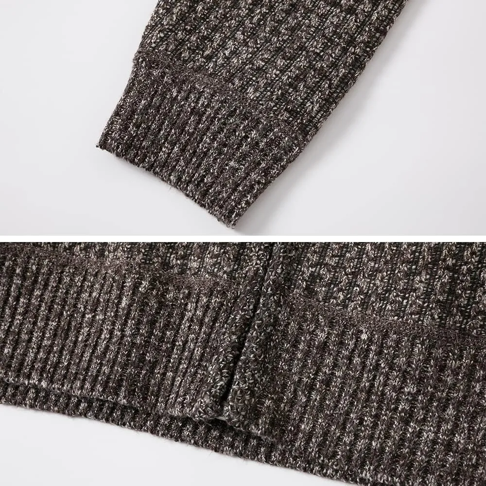 Msmsse Men's Cardigan Sweaters Full Zip Knitted Sweater for Men