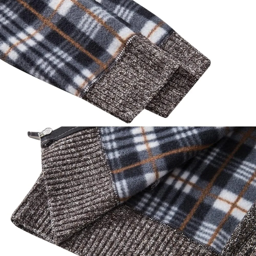 Msmsse Men's Cardigan Sweaters Full Zip Knitted Sweater for Men