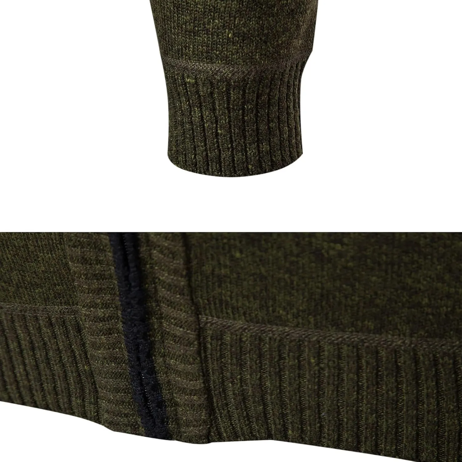 Mylldey Mens Sweater Cardigan Full Zip Knitted Long Sleeve Sweaters Men Workout Outfits