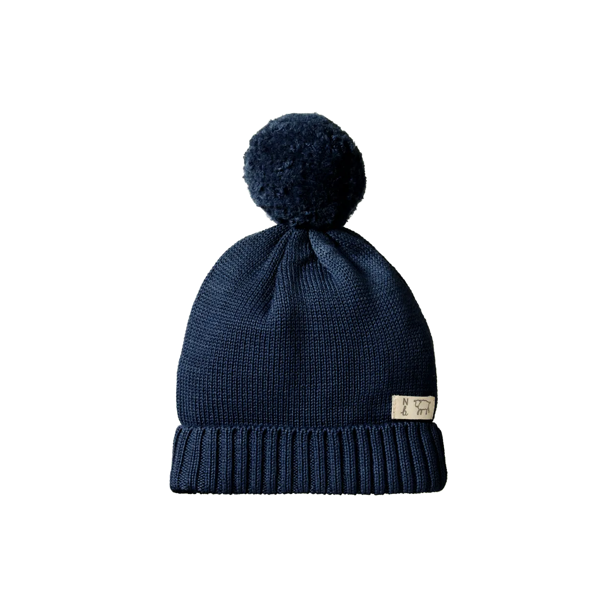 Nature Baby Alpine Pom Pom Beanie - Navy