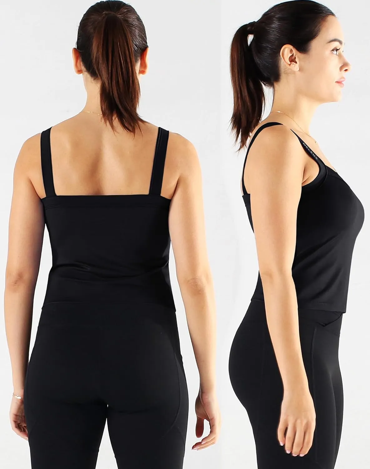 NELEUS Women's 3 Pack Athletic Compression Tank Top with Sport Bra Running Shirt