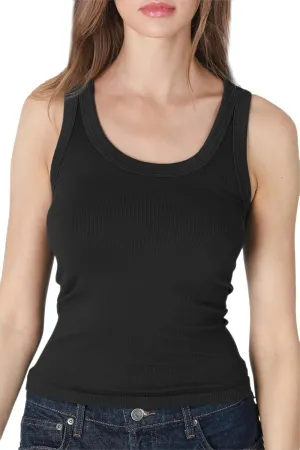 NIKIBIKI Women Seamless Reversible Ribbed Tank Top, Made in U.S.A, One Size