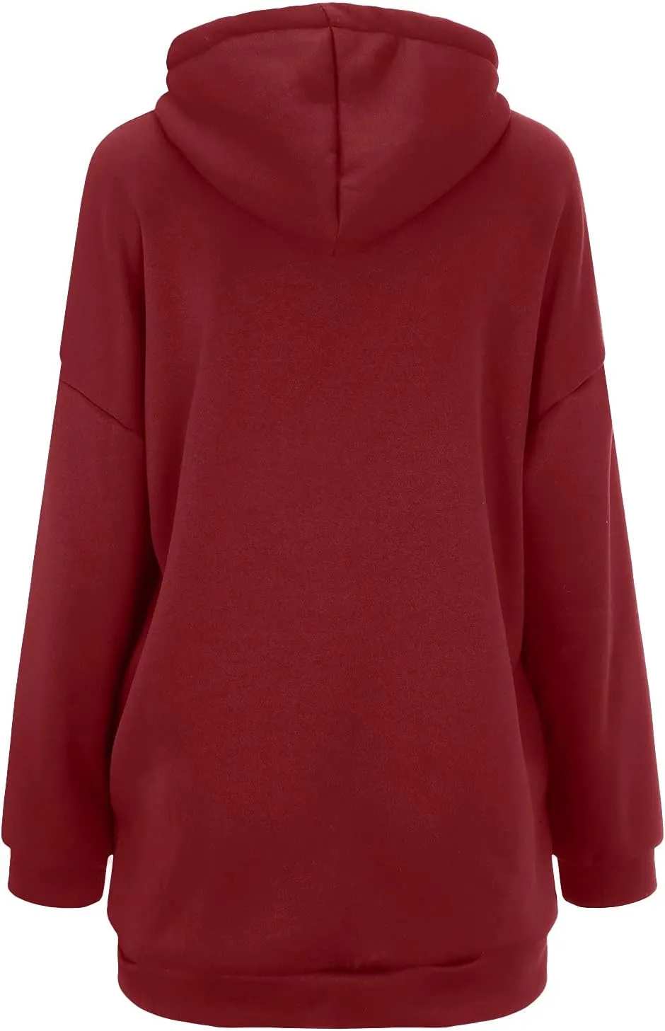 Oversized Hoodies for Women Fall Zip up Hooded Sweatshirts Casual Soild Color Long Fleece Jacket with Pockets