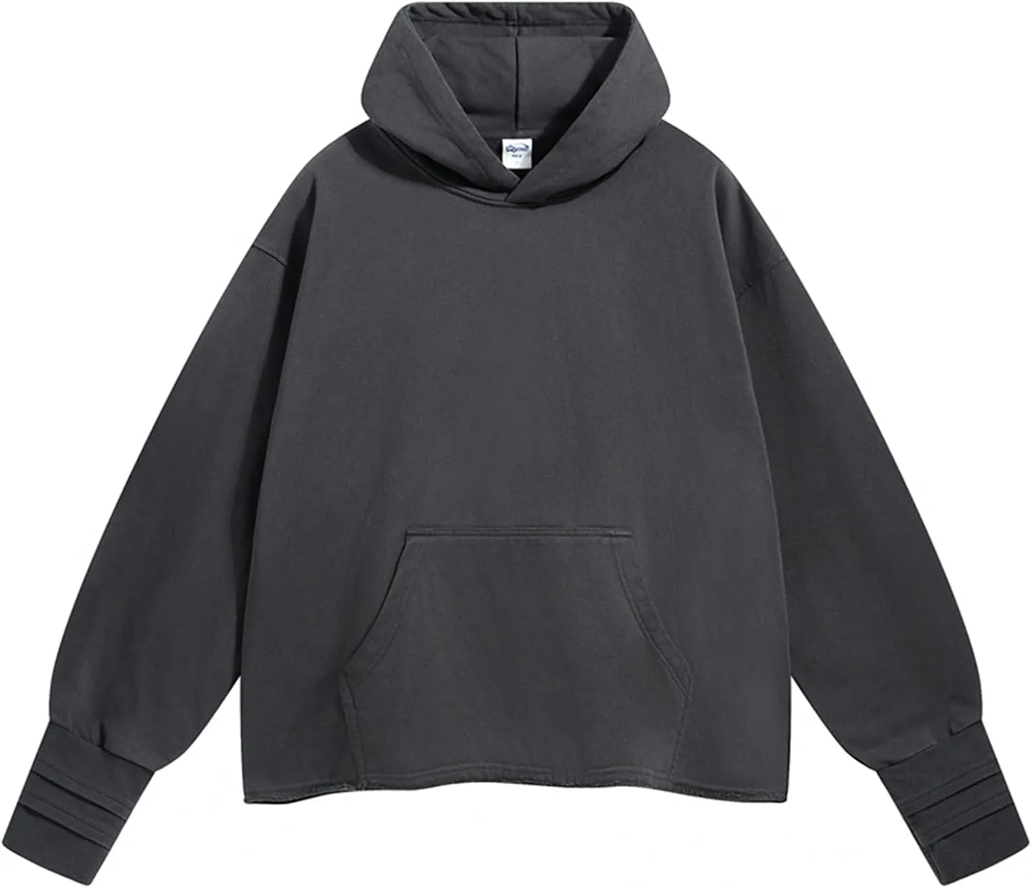 Oversized Washed Hoodie Men Thumb Holes Hooded Sweatshirt Women Pullover Streetwear Vintage