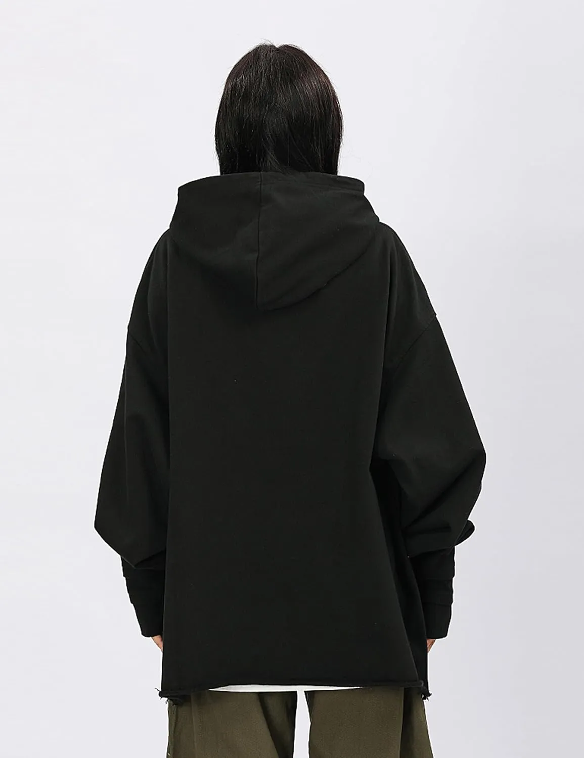 Oversized Washed Hoodie Men Thumb Holes Hooded Sweatshirt Women Pullover Streetwear Vintage