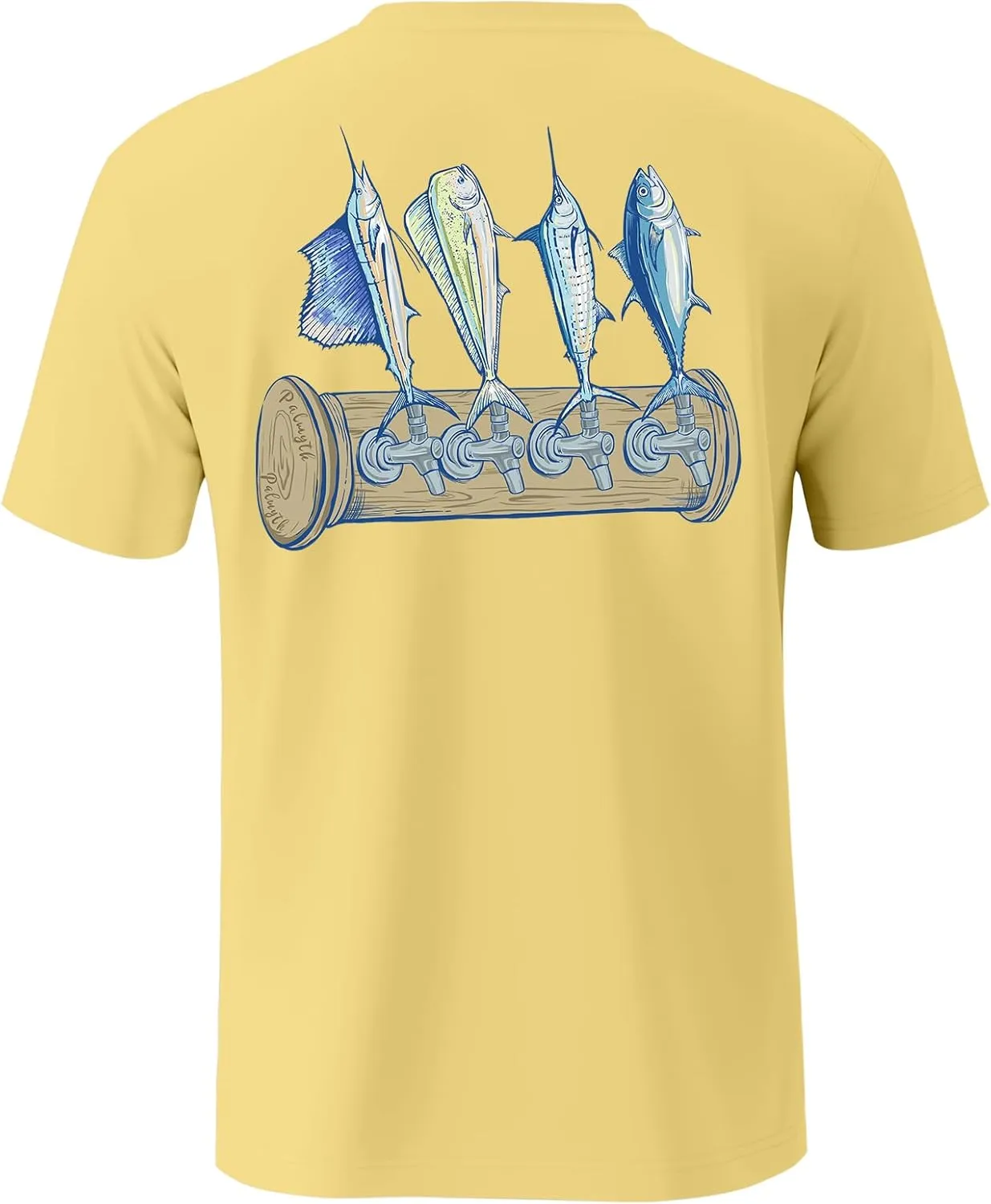 Palmyth Mens Fishing Shirts Short Sleeve UPF 50  T-Shirt UV Sun Protection SPF Tee Quick Dry