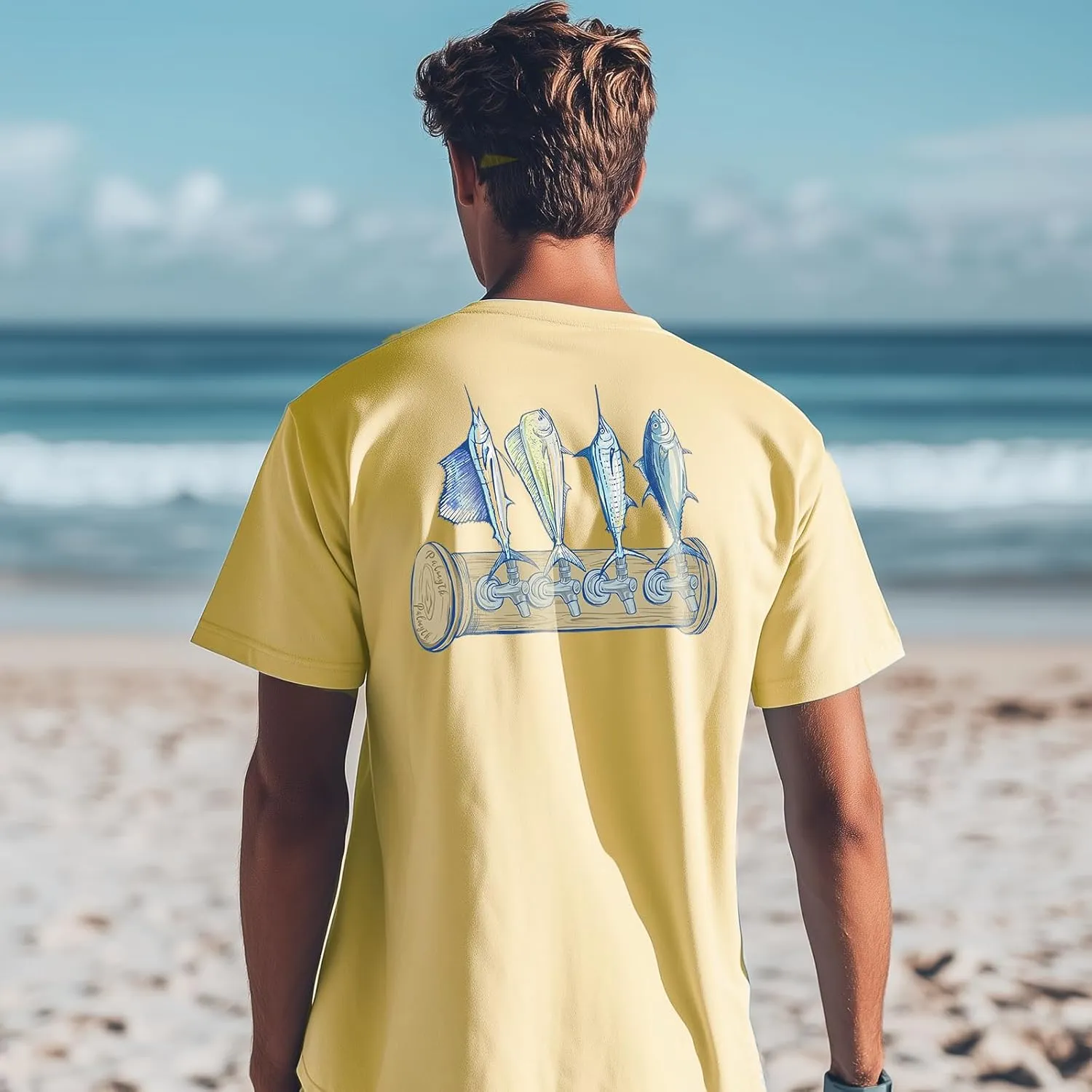Palmyth Mens Fishing Shirts Short Sleeve UPF 50  T-Shirt UV Sun Protection SPF Tee Quick Dry