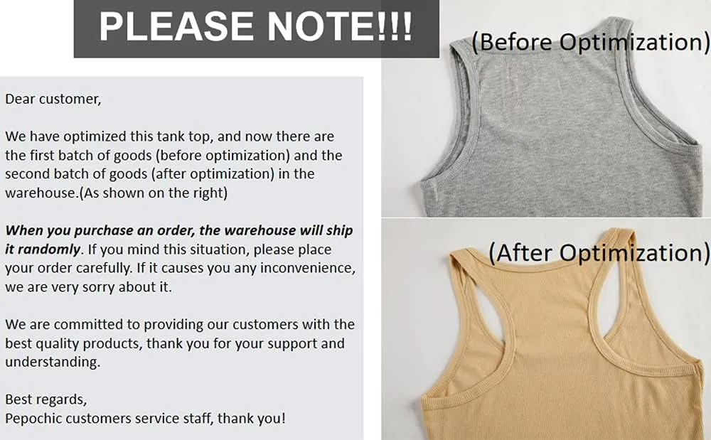 Pepochic Womens Workout Scoop Neck Tank Top Ribbed Sleeveless Cami Lightweight Solid Basic
