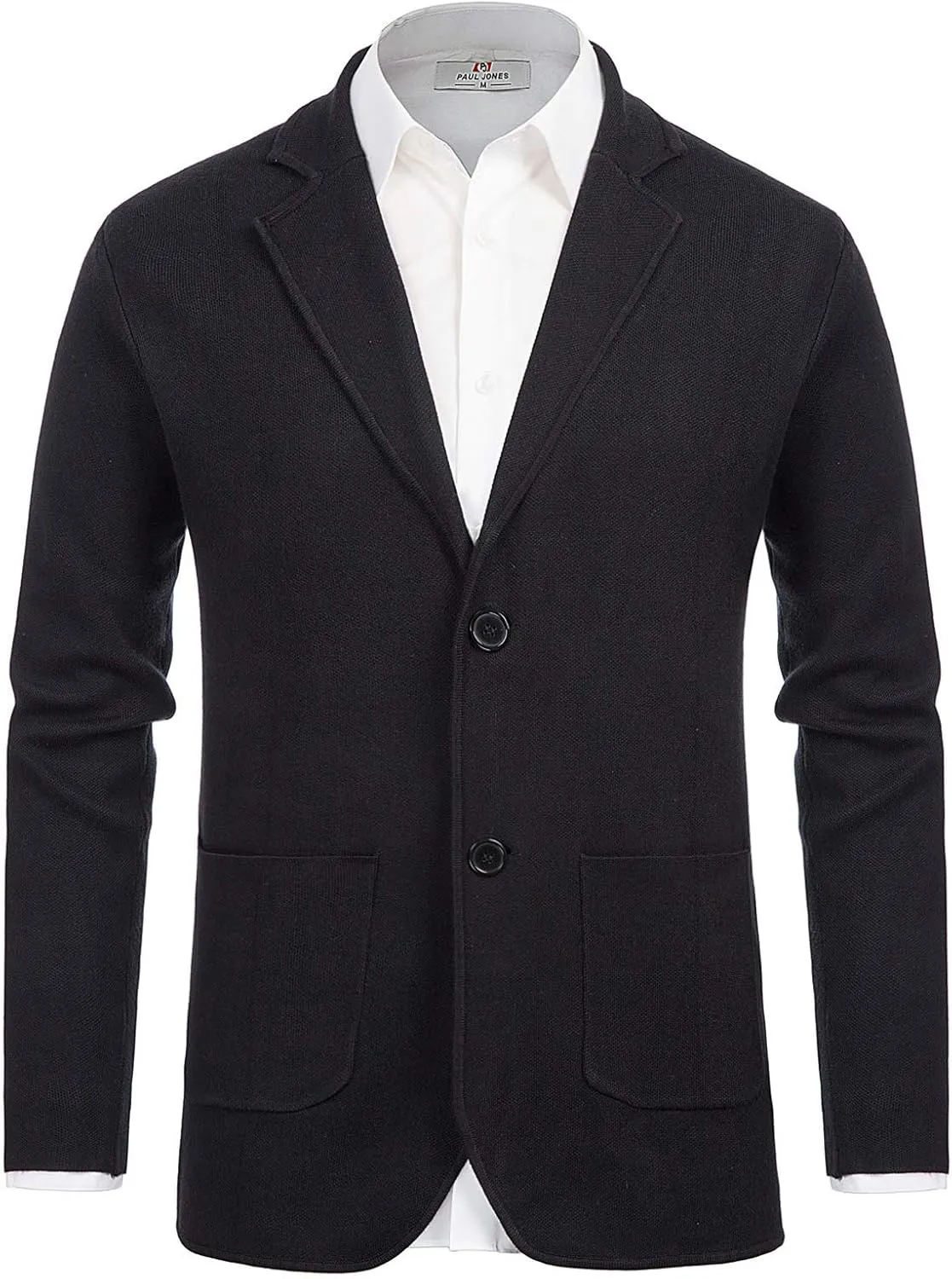 PJ PAUL JONES Men's Cardigan Sweater Shawl Collar Button Down Knit Blazer Jacket Knitwear
