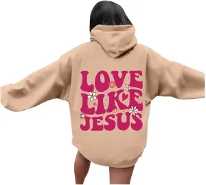 Preppy Hoodies Womens Hoodie Fall Graphic Long Sleeve Drawstring Hooded Pocket Pullover Sweatshirts