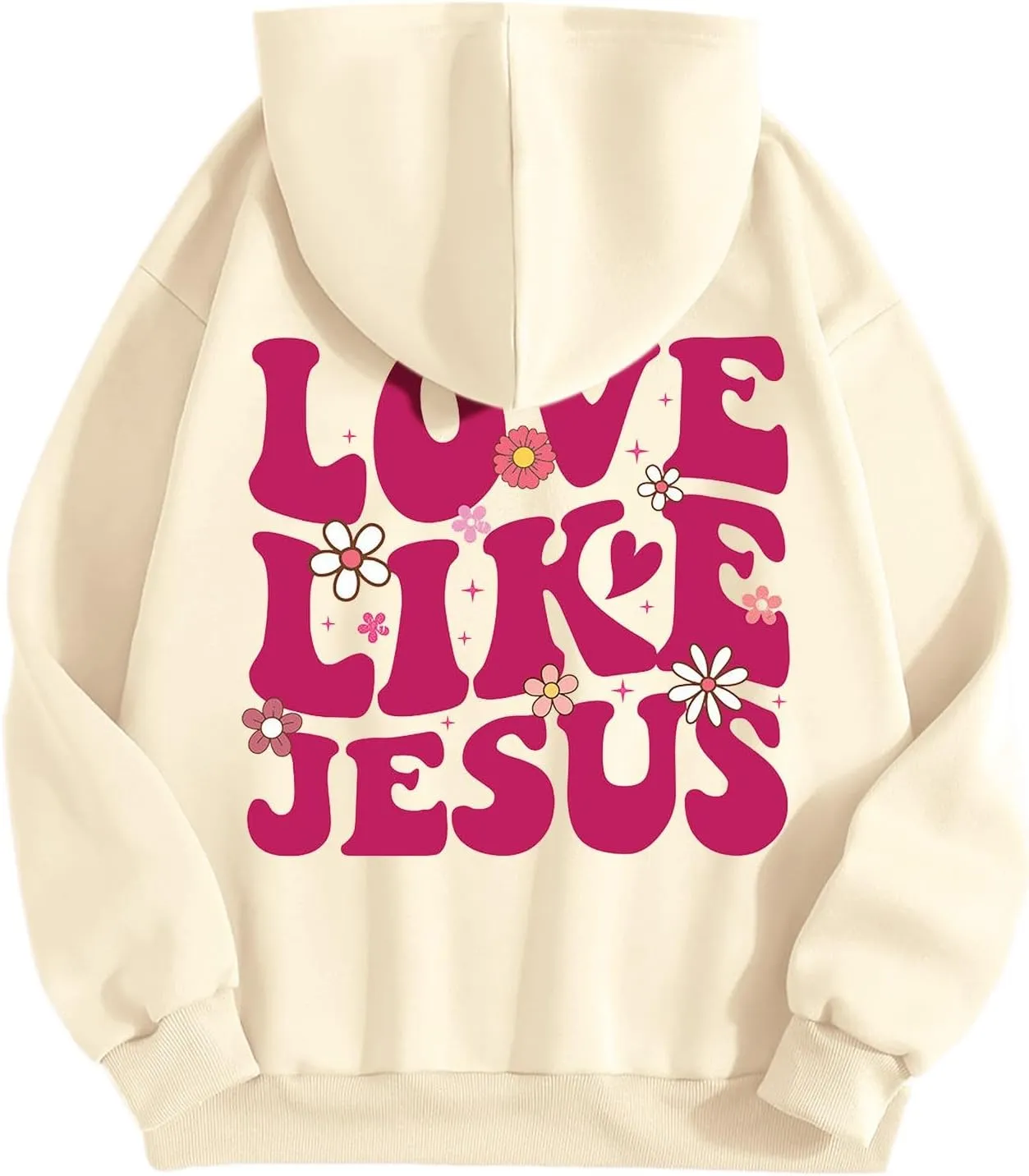 Preppy Hoodies Womens Hoodie Fall Graphic Long Sleeve Drawstring Hooded Pocket Pullover Sweatshirts