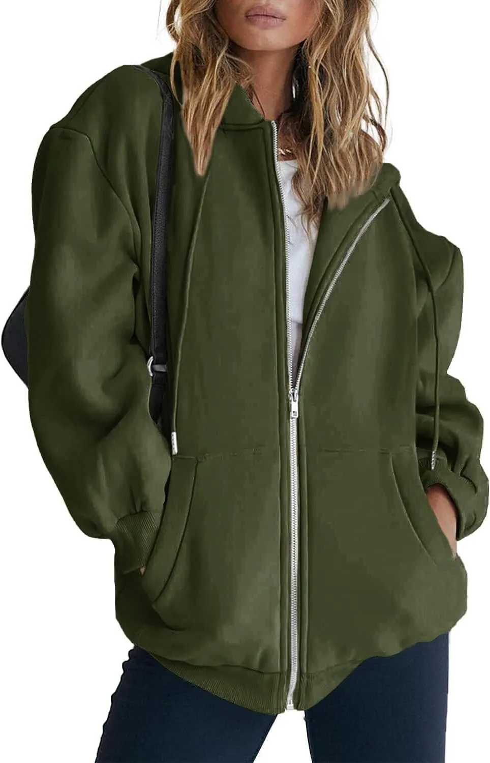 PRETTYGARDEN Women's Zip Up Y2K Hoodies Casual Long Sleeve Track Jackets with Pockets
