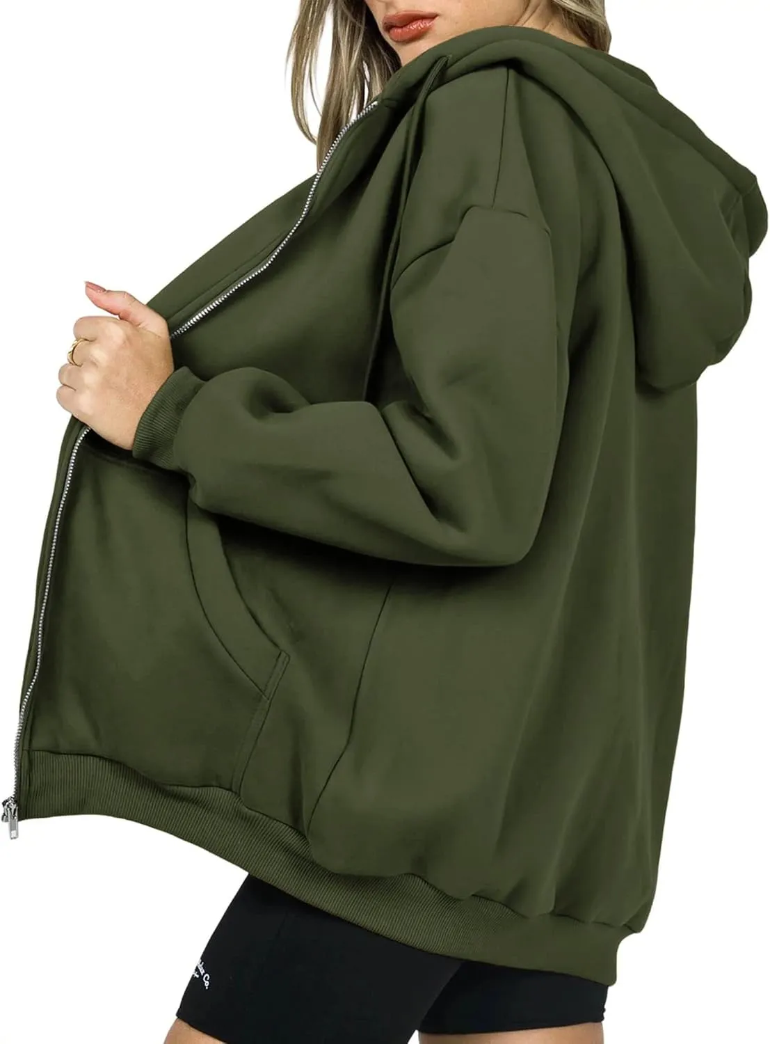 PRETTYGARDEN Women's Zip Up Y2K Hoodies Casual Long Sleeve Track Jackets with Pockets