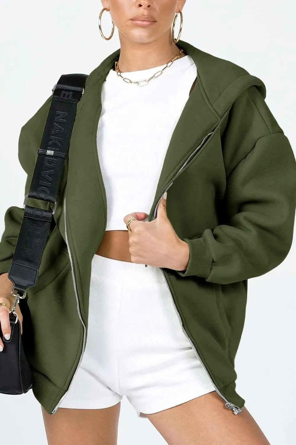 PRETTYGARDEN Women's Zip Up Y2K Hoodies Casual Long Sleeve Track Jackets with Pockets