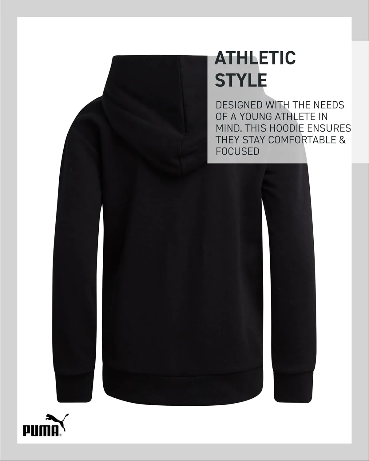 PUMA Boys' Athletic Hoodie - Fleece Pullover Hoodie Sweatshirt with Kangaroo Pockets - Fashion Hoodies for Boys (Sizes: 8-20)