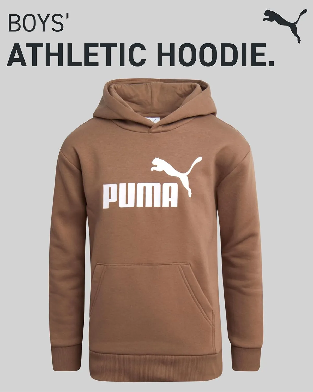 PUMA Boys' Athletic Hoodie - Fleece Pullover Hoodie Sweatshirt with Kangaroo Pockets - Fashion Hoodies for Boys (Sizes: 8-20)