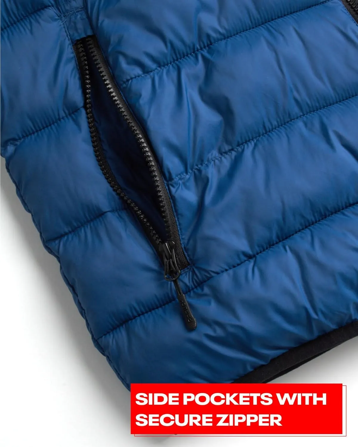 Reebok Men's Jacket  Lightweight Hooded Quilted Puffer Coat  Warm Insulated Winter Jacket for Men (S-4X)