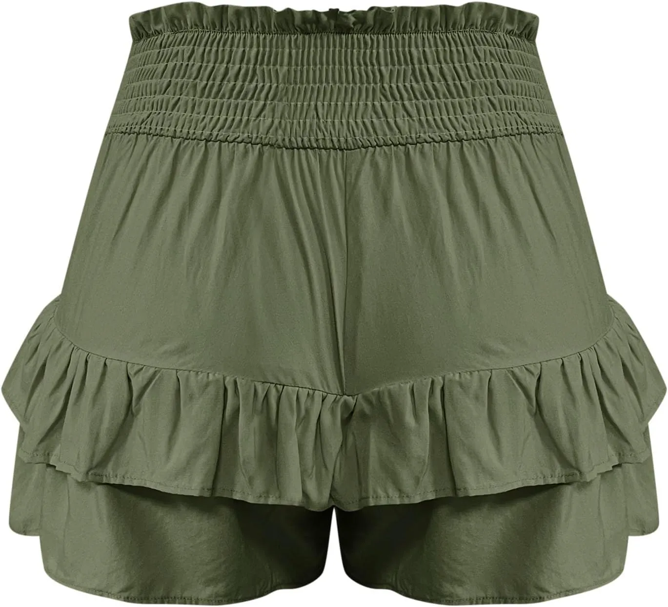 Shorts for Women Trendy Summer High Waisted Ruffle Tiered Skirt Skorts Dressy Casual Cute Flowy Beach Vacation Shorts