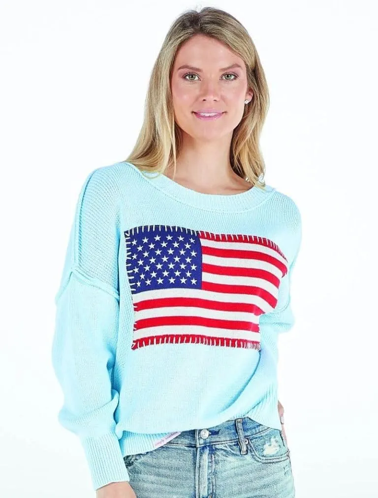 Simply Southern USA American Flag Sweater