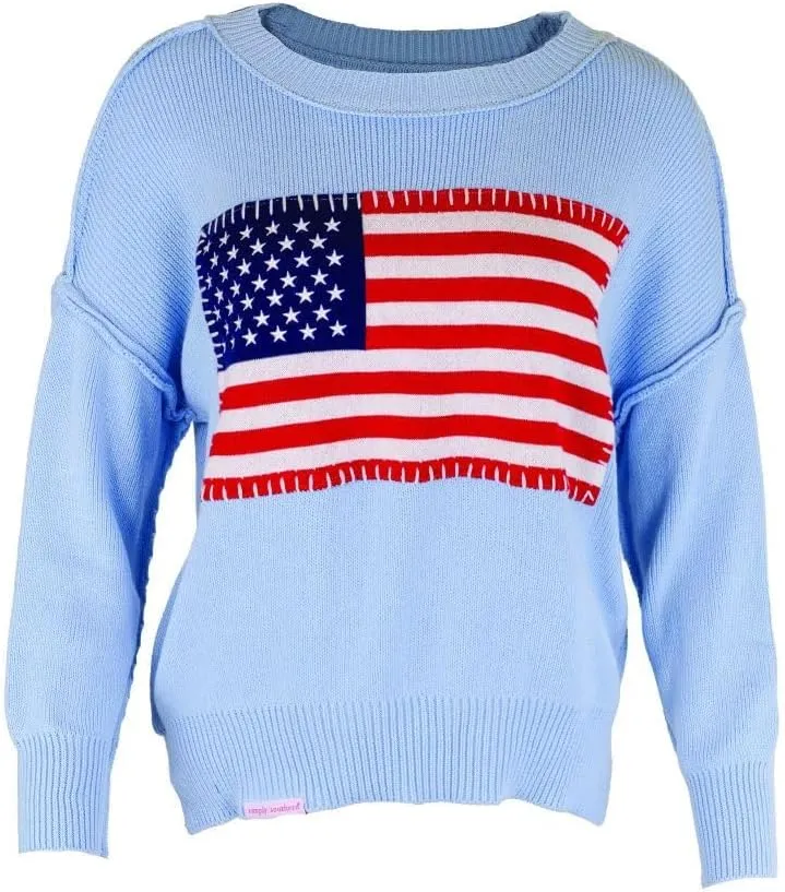 Simply Southern USA American Flag Sweater