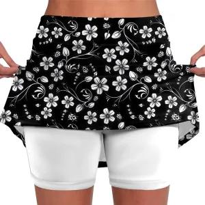 Skorts for Women Dressy Casual with Pockets Floral Print Plus Size Athletic Yoga Shorts Mini Tennis Skirt 2025