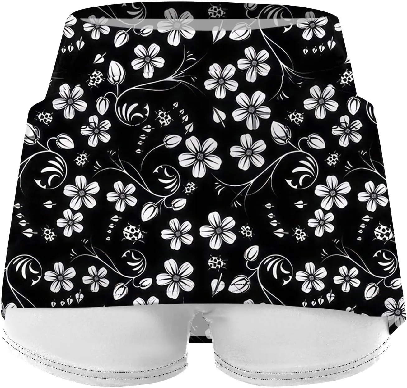 Skorts for Women Dressy Casual with Pockets Floral Print Plus Size Athletic Yoga Shorts Mini Tennis Skirt 2025