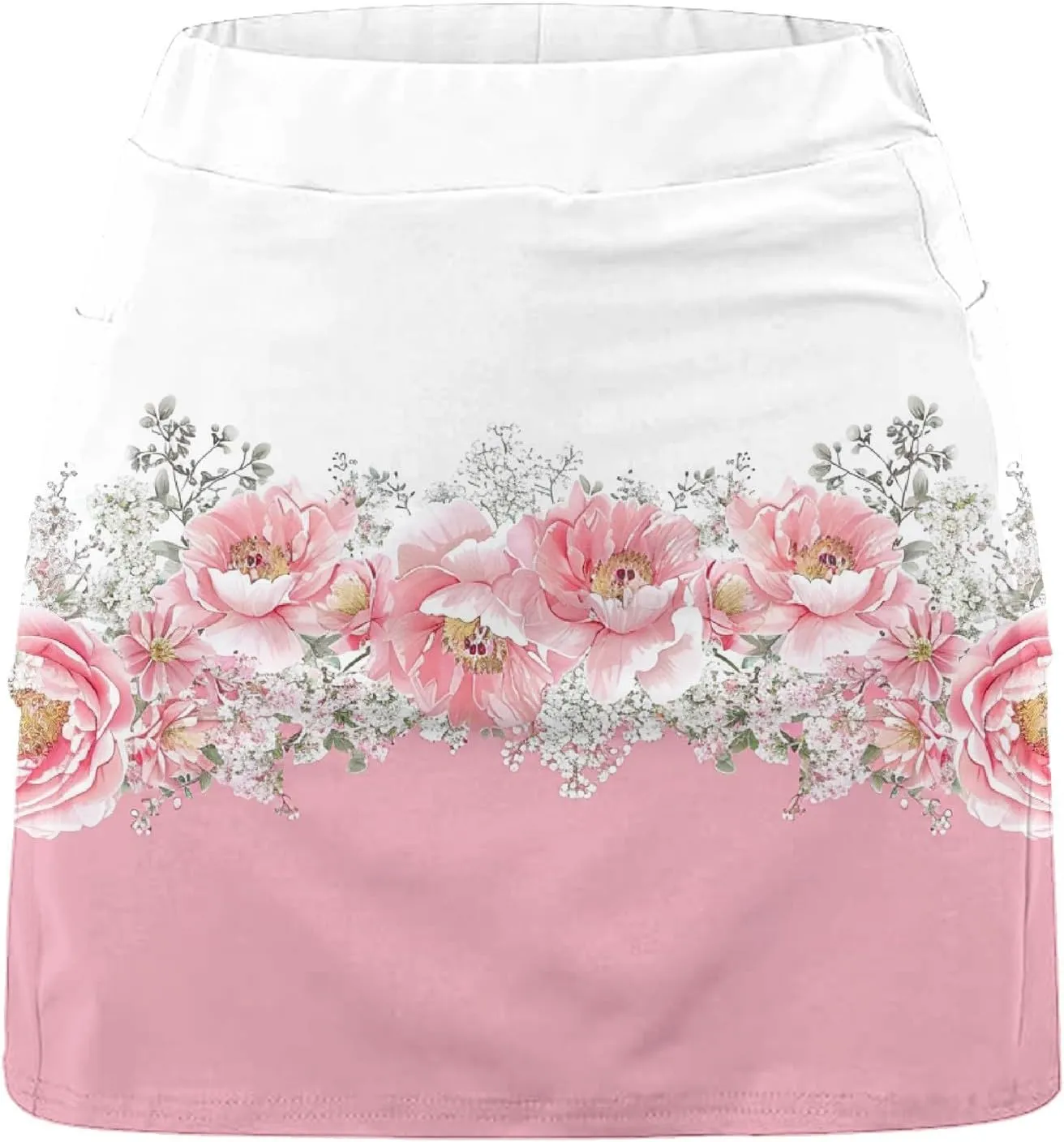 Skorts for Women Tummy Control High Waist Athletic Tennis Golf Skirts Comfy Lightweight Workout Running Biker Shorts