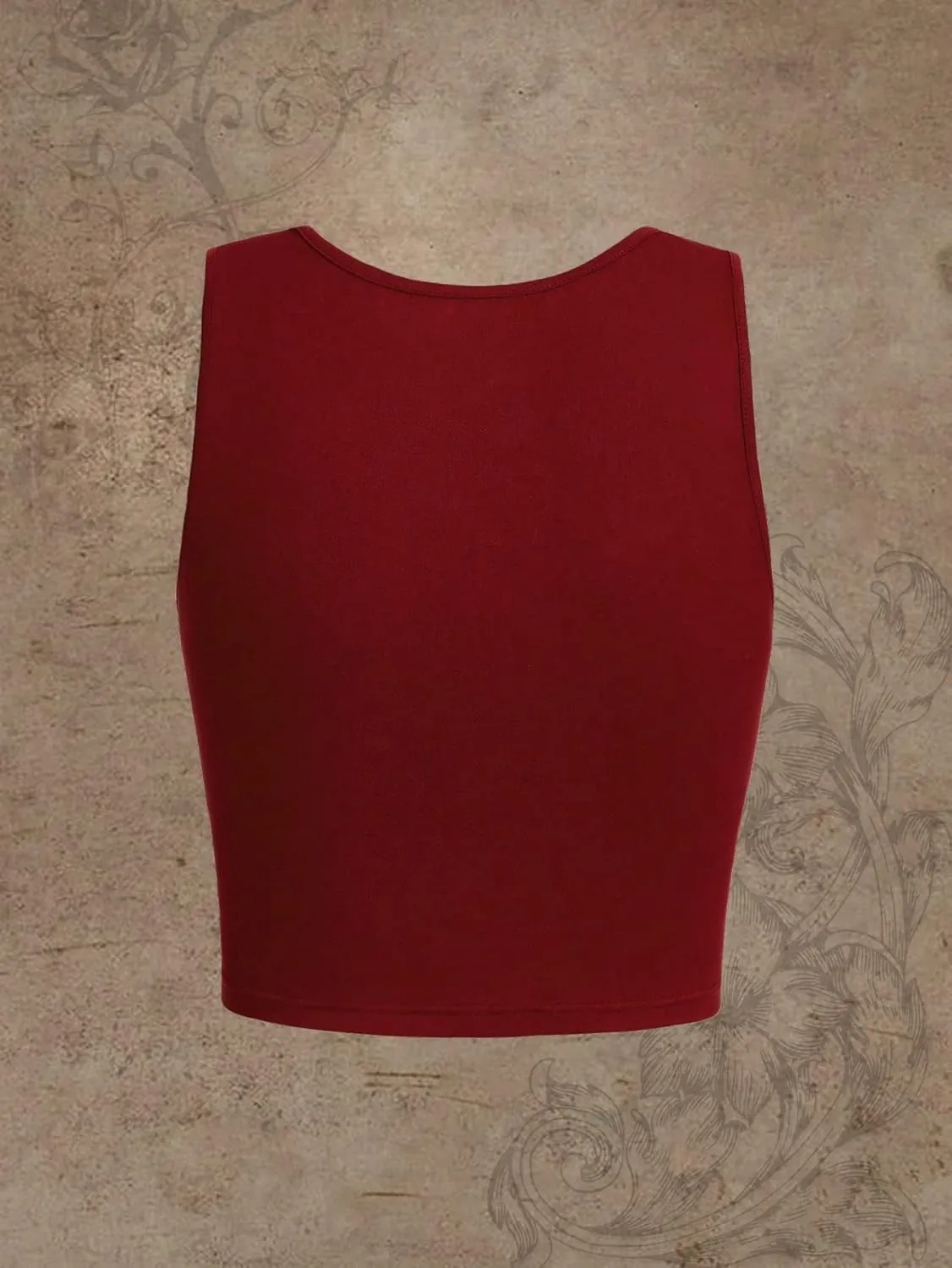 SOLY HUX Women's Skull Print Notched Neck Sleeveless Summer Crop Tank Top