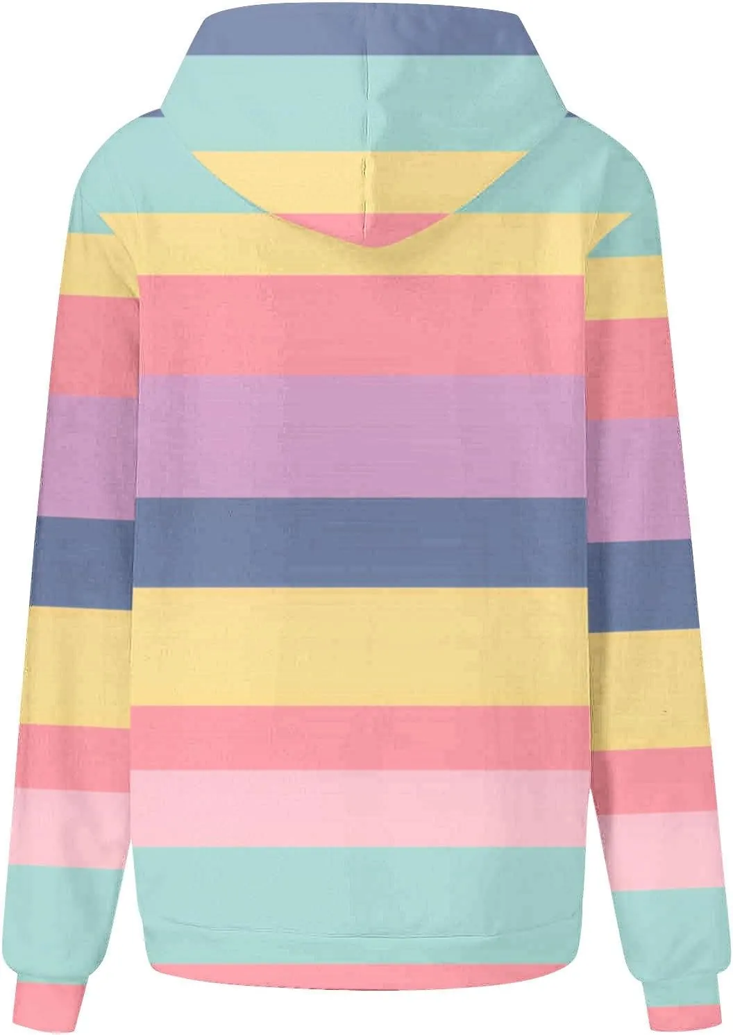 Striped Hoodie for Women Sweatshirt Long Sleeve Pullover Drawstring Hoodie Front Pocket Fall Streetwear Athleisure