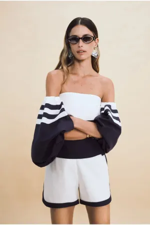 Striped Puff Sleeve Blouse