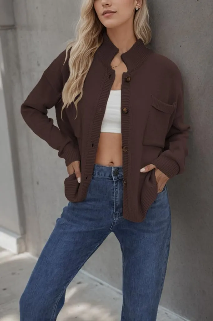 Sumleno Long Sleeve Cardigan Sweaters for Women Button Down Tops Vintage Grandpa Aesthetic Grunge Fall Winter Outfits