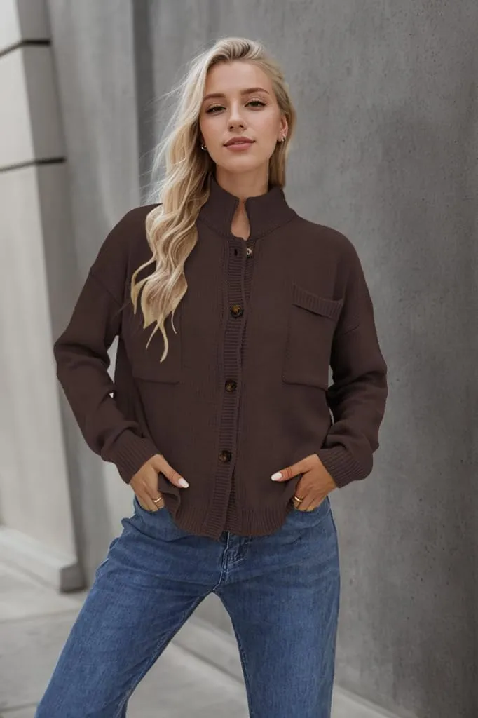 Sumleno Long Sleeve Cardigan Sweaters for Women Button Down Tops Vintage Grandpa Aesthetic Grunge Fall Winter Outfits