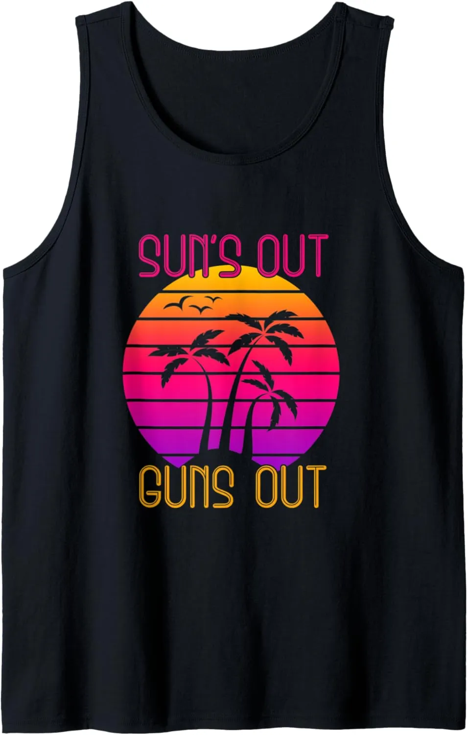 Suns Out Guns Out Palm Beach 1980s Fashion 80s Vintage Retro Tank Top