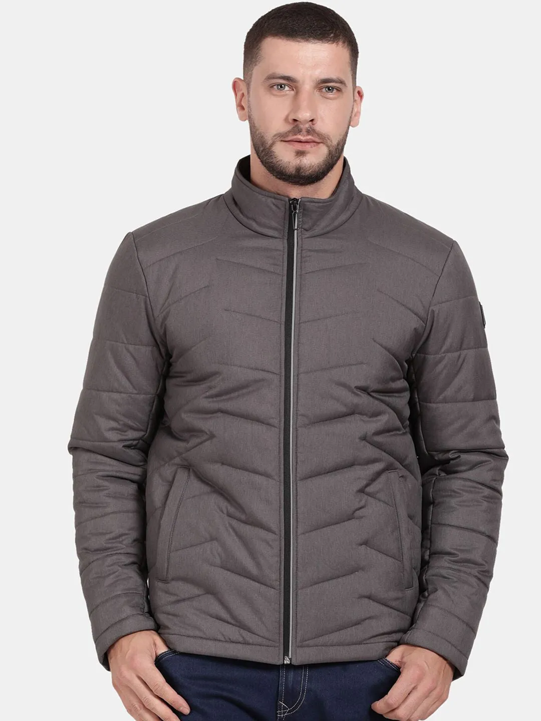 t-base Stand Collar Insulated Puffer Jacket