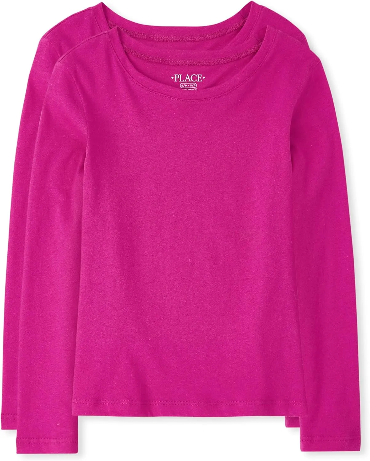 The Children's Place girls Long Sleeve Basic Layering T shirt 2 Pack
