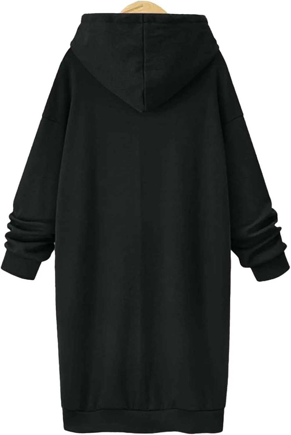 The Warmy Oversized Hoodie,Casual Oversized Hoodie Dress For Women Pullover Long Sweatshirt Split Hem With Pockets