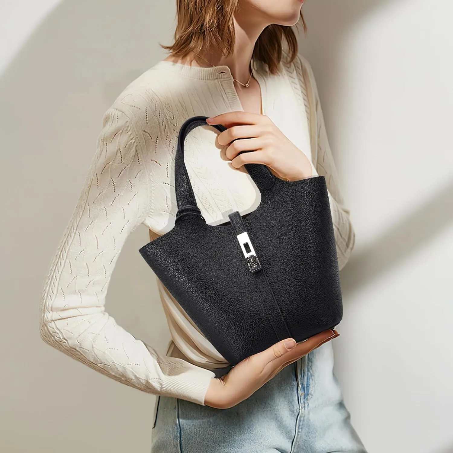Top Handle Bag for Women Vegan Leather Handbag for Women Women's Shoulder Handbag