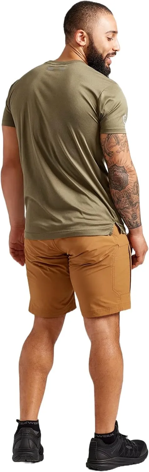 TRUEWERK Mens Work Shorts - T1 Werkshorts, Moisture Wicking, Multi-Pocket, Tactical Cargo Shorts with 4-Way Stretch