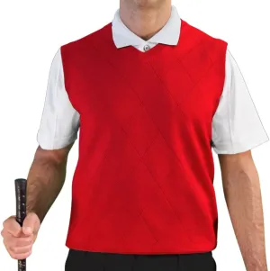 V Neck Solid Sweater Vest - Mens