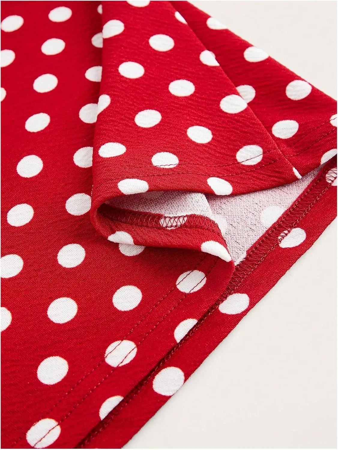 Verdusa Women's Polka Dots Bow Lace Cami Top Sleeveless V Neck Fitted Camisole