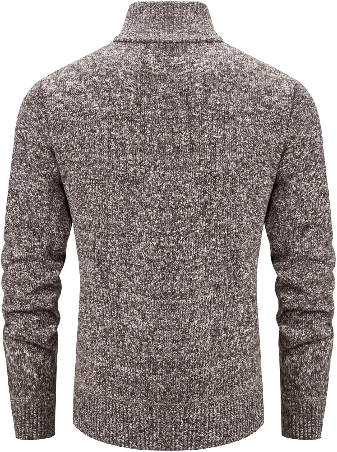 VtuAOL Men's Cardigan Sweaters Full Zip Sweaters Stand Collar Casual Knitted Cardigan with Pockets